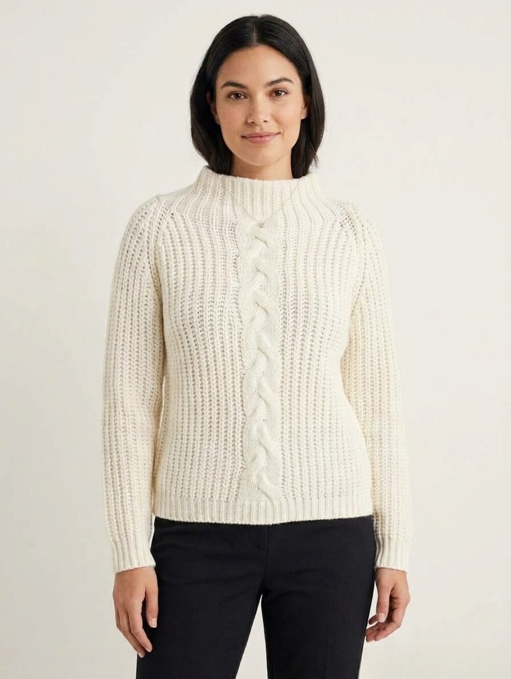 MADISON Ivory Cable Knit Sweater - One Size (TU)